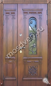 Входная дверь из массива дуба в загородный дом - купить от производителя Мосдвери Входная дверь из массива дуба в загородный дом